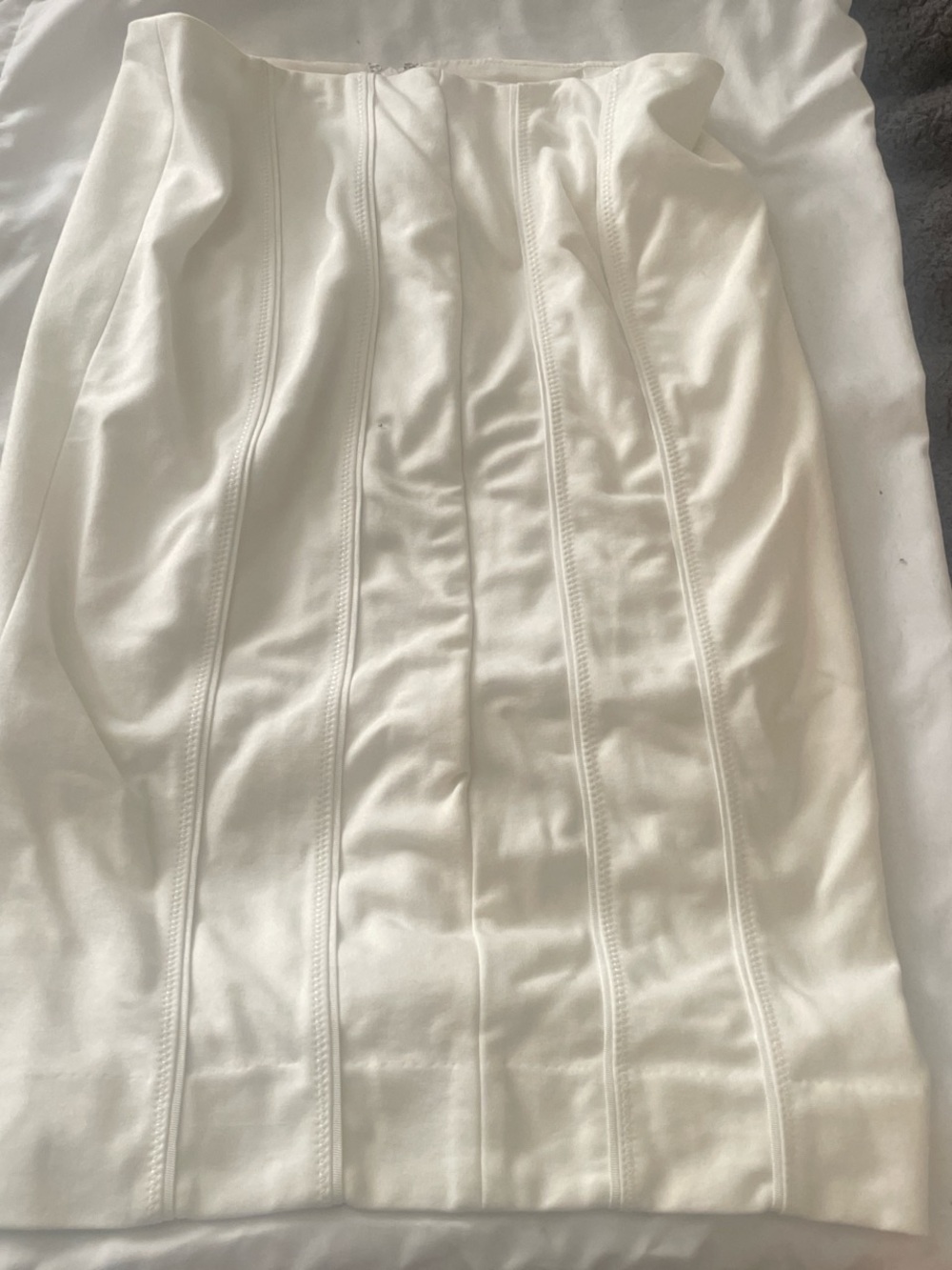 White House Black Market Ivory Strapless Sheath Dress